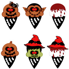 ice cream set Halloween 
