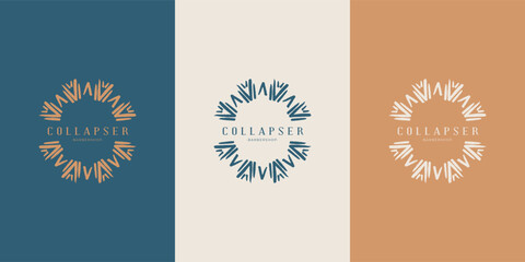 Celestial Logo design, Galaxy logotype, Minimal logo, Star, Spiral, Astrology, Astronomy, Spiritual, Vector logo