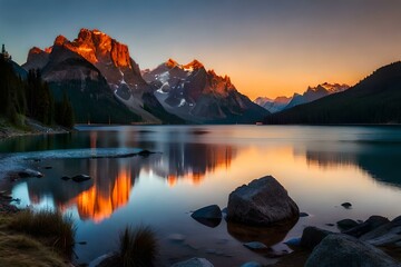 sunrise over the lake