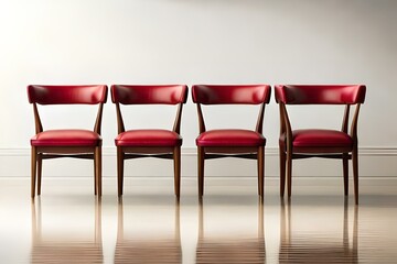 red chairs in a row generated by AI