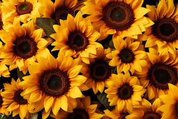 Sunflowers Background Generative AI
