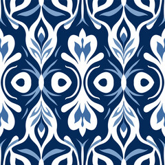 Moroccan ikat pattern ethnic beautiful background art. Folk embroidery textile fashion seamless pattern.