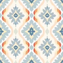 Photo sur Plexiglas Style bohème Moroccan ikat pattern ethnic beautiful background art. Folk embroidery textile fashion seamless pattern.