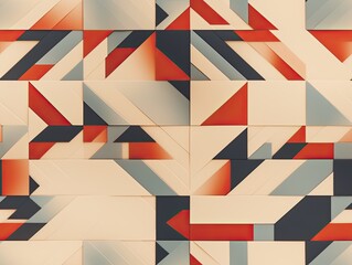 Fototapeta premium North American ethnic art, geometric seamless indigenous pattern, native ornament design infinite tile. Perfectly fits for fabric prints, surface textures, cloth design, wrapping. Generative AI