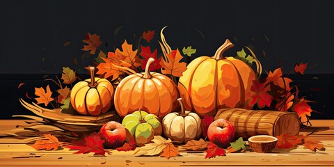 Autumn Harvest Recipe Illustration