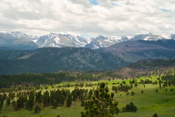 Scenic beauty of Rock mountain national park in Colorado