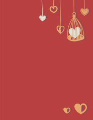 frame with white and yellow hearts