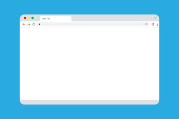 Browser window mockup. Web window screen. Internet empty page. Search mockup for browser. Vector