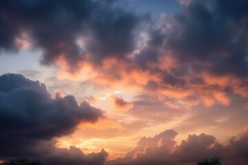 rays of sun shining through clouds. AI Generated