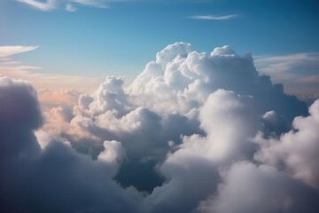 aerial clouds from space, many clouds over the sky. AI Generated