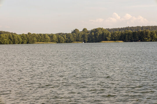 A city in Warmia and Mazury: Olsztyn, the Lyna River, a Teutonic castle