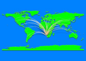 Naklejka premium Vibrant Lüderitz, Namibia map - Export concept map for Lüderitz, Namibia on World map. Suitable for export concepts. File is suitable for digital editing and prints of all sizes.