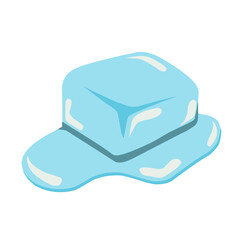 Illustration of Melting Ice Block
