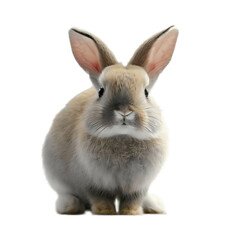 white rabbit isolated on white. generative AI