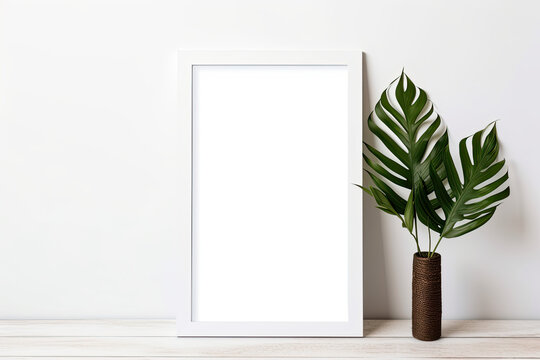 Blank Minimalistic Frame Mock-up - High-Resolution Stock Image for Modern, Sleek Design Concepts