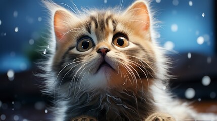 Portrait photo of a beautiful cat photo. Created with generative AI.