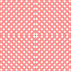 Seamless surface pattern with symmetric ornament. Circles and lines texture. Geometric abstract background. Grill motif. For digital paper, page fills, textile print, web design. Vector illustration