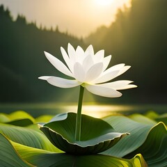 Obraz premium water lily in the pond generated by AI