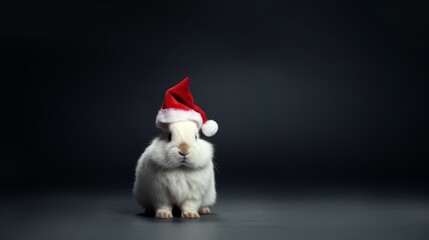 Cottontail Claus: Rabbit in a Santa Hat Embodies the Spirit of Giving and Joy