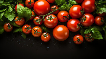 ripe fresh organic tomato. generative ai