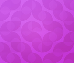 Abstract pattern made of pink and purplish curved geometric shapes. Vibrant retro Bauhaus pattern illustration background with copy space.