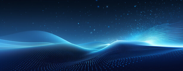 Obraz premium an abstract techno wave background, in the style of dotted.. Generative AI