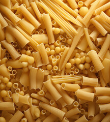 closeup view of pasta. Generative AI