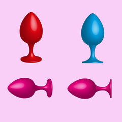 anal plug. Sex toy for adult girls. anal sex toy. Device for female pleasure.