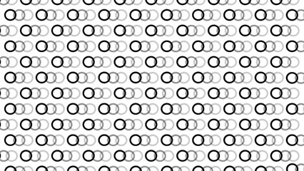 White seamless pattern with black circles