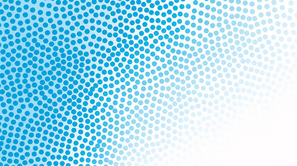 Obraz premium Pontos de meio-tom branco e azul padrão de cor gradiente fundo de textura grunge. Pontos ilustração em vetor estilo esporte quadrinhos pop art