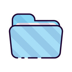 Isolated colored folder office sketch icon Vector illustration