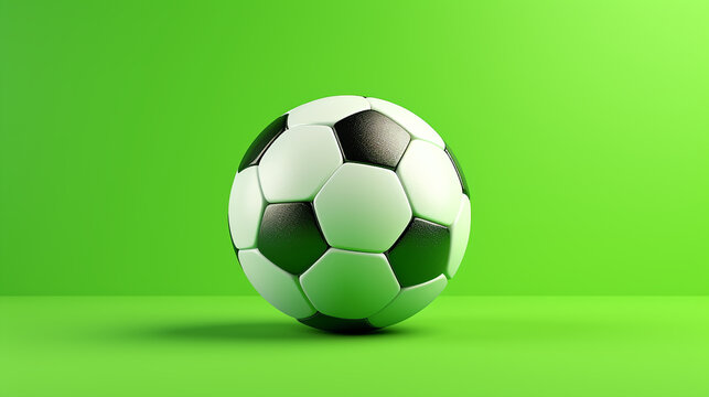 bola de futebol em fundo verde 
