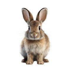 Rabbit isolated on white created with Generative AI