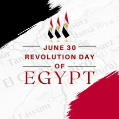 Fototapeta na wymiar Premium Vector | Vector illustration for Egyptian revolution day 30 June, 25 Jan