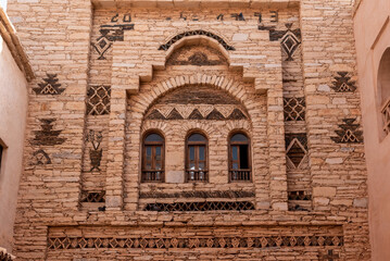 Obraz premium Scenic traditional houses of the rebuilt medina of Agadir