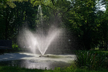 fontanna w parku Stasica - 09 Lip 2023