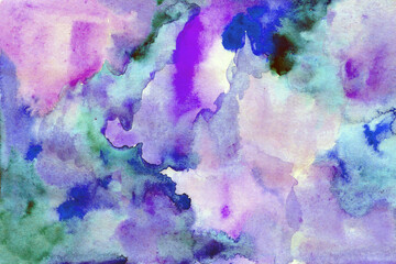 Fototapeta na wymiar Purple -gray watercolor paper background texture