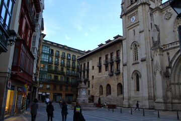 Fototapeta na wymiar Old town in Bilbao, Spain 