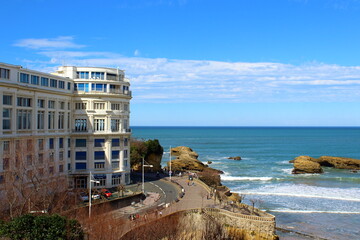 Beach in Biarritz, France 