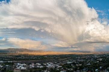 High angle view of the cityscape of Raton