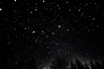 Fototapeta na wymiar Abstract night background with snow in winter. AI generated, human enhanced