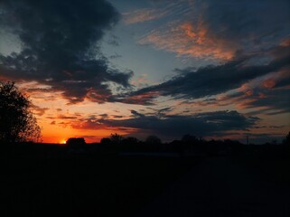 sunset in the mountains