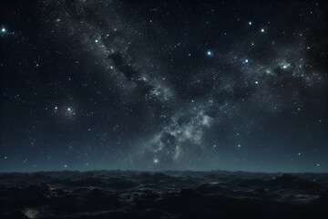 Fototapeta na wymiar Night sky with stars. The texture of a dark sky with stars and galaxies.