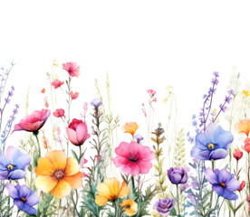 Fototapeta na wymiar Watercolor floral background. Illustration AI Generative.