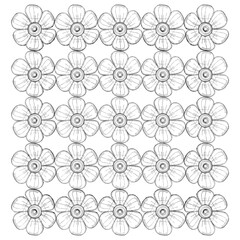 Floral Background Vector. Illustration Isolated On White Background. A Vector Illustration Of Flowery.