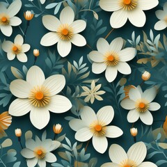 Fototapeta na wymiar Flowers seamless tile able texture