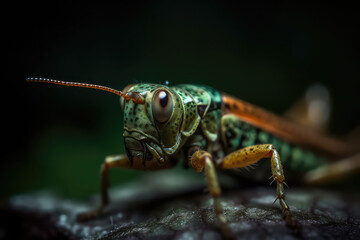 Macro shot of Grasshopper