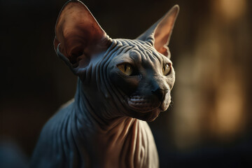Naked Beauty: A Stunning Sphinx Cat's Portrait