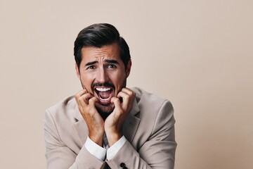 suit man angry business sad crazy boss screaming anger businessman work