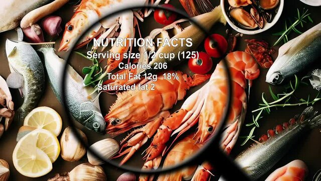 Searching for nutrition facts in sea food